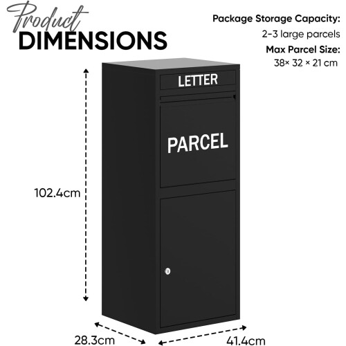 BELOFAY Lockable Large Parcel Box Secure Delivery 2