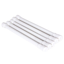 5 Pcs Justerbar Duschgardinsstång Spänningsbart 30-50 Cm (Vit)