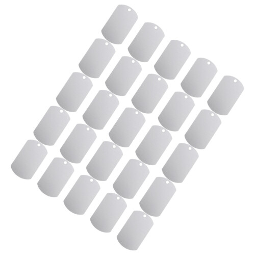25Pcs Strong Silver Aluminum Dog Id Tags Custom Engraved Pet Tags 2