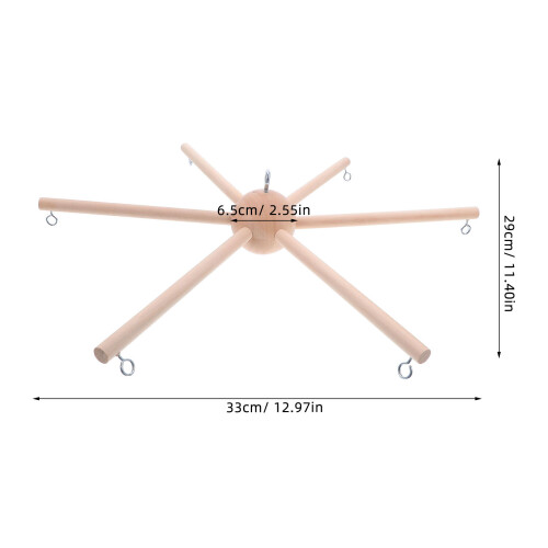 1 Set Ram – 6- Trävagnsmobil för Barnrum Décor 2