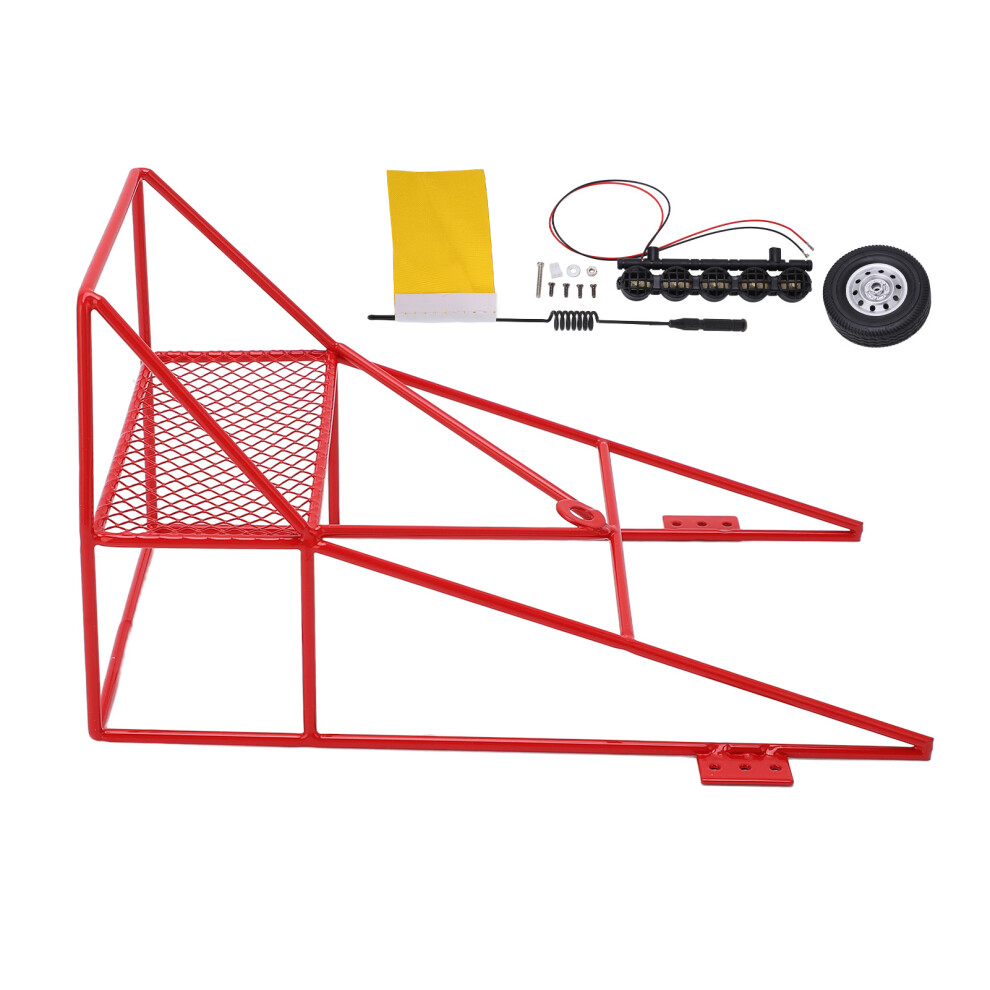 RC Rear Bucket for WPL D12 1/10 Truck, Yellow, with Flag & Roof Light-image-OPC-PMNNNVS-NEW