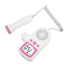 Fetal Heartbeat Monitor LCD Ultrasound 3.0 MHz Waterproof Pink