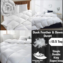 (Super King) Luxury Duck Feather & Down 13.5 Tog Duvet – Hotel Quality Bedding All Sizes Available