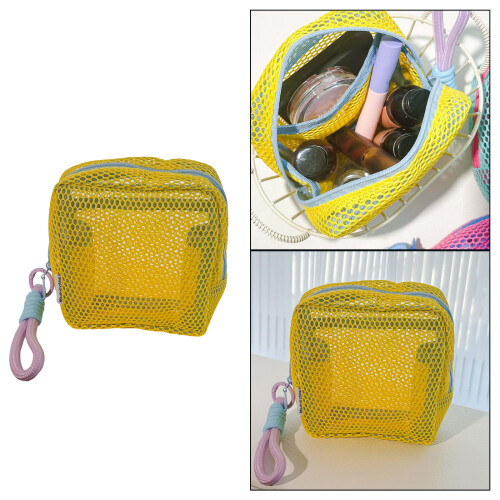 Dopamine Color Makeup Storage Case Toiletry Organizer-Yellow 2