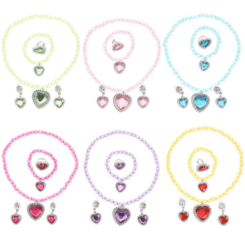 24Sets Kinderschmuck Set Ohrringe Ringe Armbänder 1