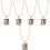 5Stk Rose Gold Medaillon Kette Mit Bild Damen Modeschmuck 6