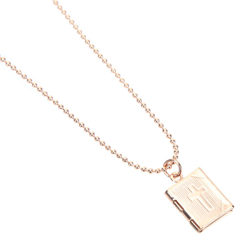 5Stk Rose Gold Medaillon Kette Mit Bild Damen Modeschmuck 1