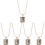 5Stk Rose Gold Medaillon Kette Mit Bild Damen Modeschmuck 7