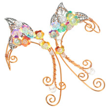 5Paare Ear Cuff Manschetten Damen Legierung Blumenschmuck Mehrfarbig