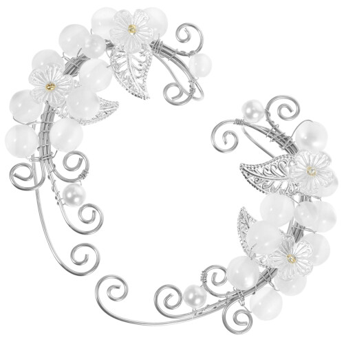 3Paare Modeschmuck Ohrclips Silber Mit Einzigartigem Perlen 1