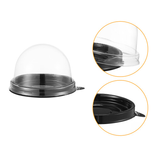 100 Stks Rond Plastic Eierdooier Puff Container Transparant Maancake 2