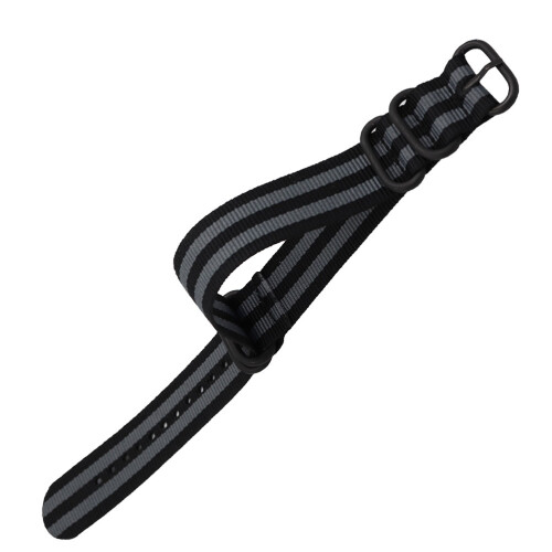 1 Nylon Horlogebandje 22 Mm Gestreept