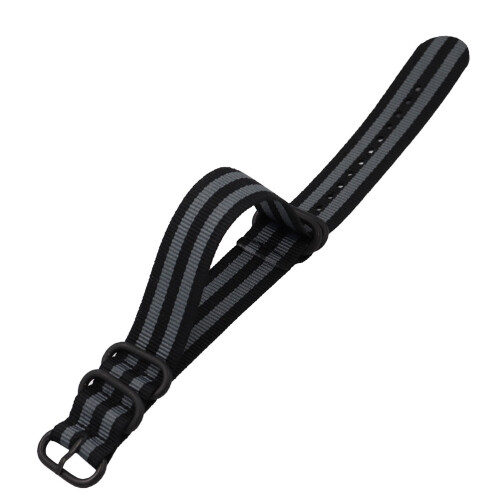 1 Nylon Horlogebandje 22 Mm Gestreept 1