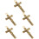 5St Multi Functionele Gouden Koperen Kruis Sleutelhanger Decor 6