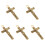 5St Multi Functionele Gouden Koperen Kruis Sleutelhanger Decor 2