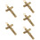 5St Multi Functionele Gouden Koperen Kruis Sleutelhanger Decor 10