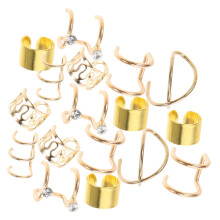 1Set Gouden Metalen Oorclips Haarjuwelen Vlechten En DIY Sieraden