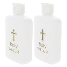 2Stk Weiße Pe Heiligwasserflaschen Für Religiöse Rituale Und Taufen