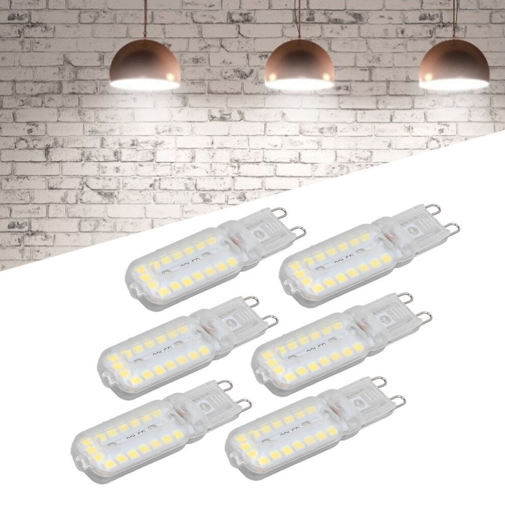 6Pcs G9 Led Bulbs 7W Dimmable 360 Natural 220-240V Wall Cabinet Lamp White