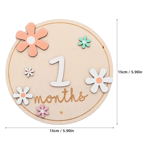De Tarjetas Mensuales De Para Bebé En Madera 1