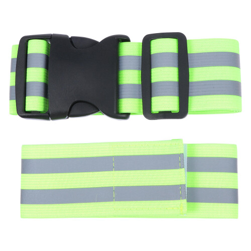 2 Unidades Brazalete Reflectante Ajustable Para Correr De 2