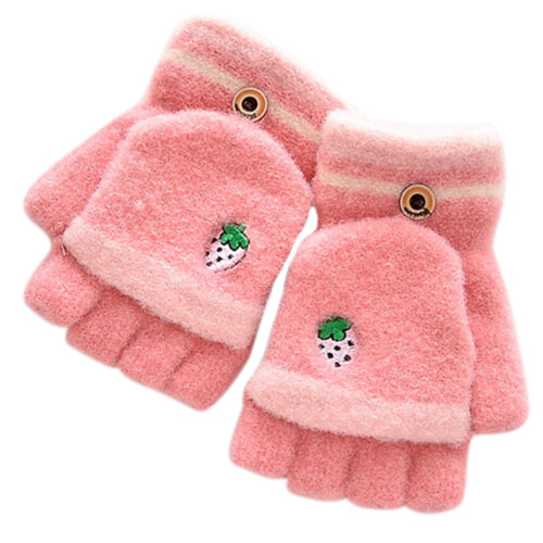1 Paire De Hiver À Rabat Animé Brodés