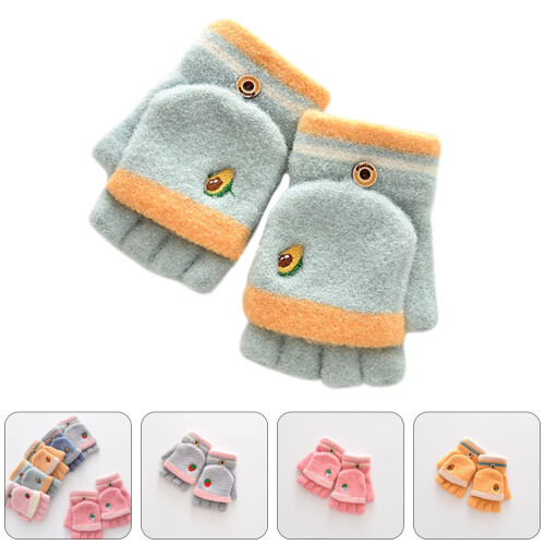 1 Paire De Hiver À Rabat Animé Brodés 1