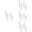 4 Paires De Boucles D'oreilles Et Croix, Style Clip Et 8