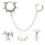 D'oreille En Acier Inoxydable Perforation Clip 5