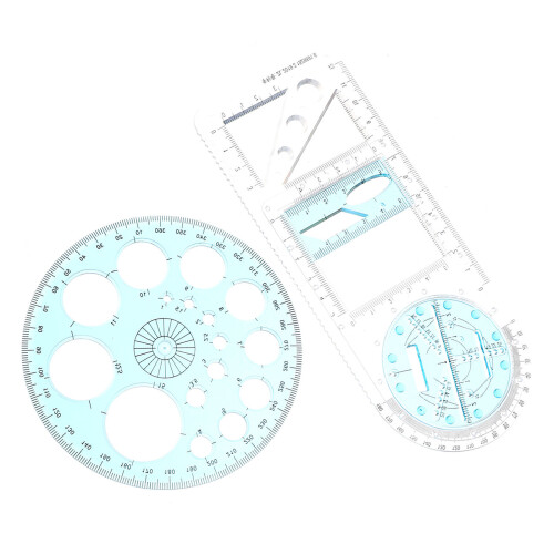2 Pièces Règles De Gabarit Géométrique Outils De Mesure