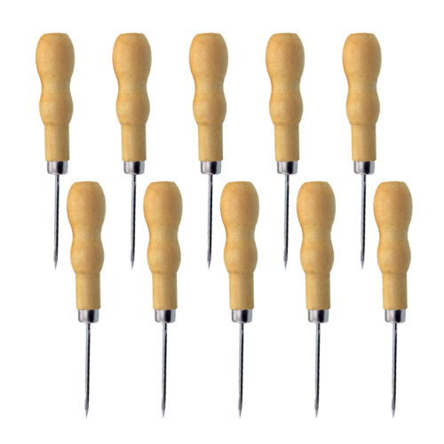 10 Pièces Aiguilles À Double Gourde Avec Manche En 1