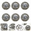 6 Pièces Bouton À Pour Vêtements Accessoire 8