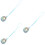 3St Duurzame Sleutelhanger Skyblue Schattig En 9