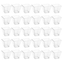 100 Sztuk Trapezoidalne Przezroczyste Kubeczki Na Deser I Przystawki