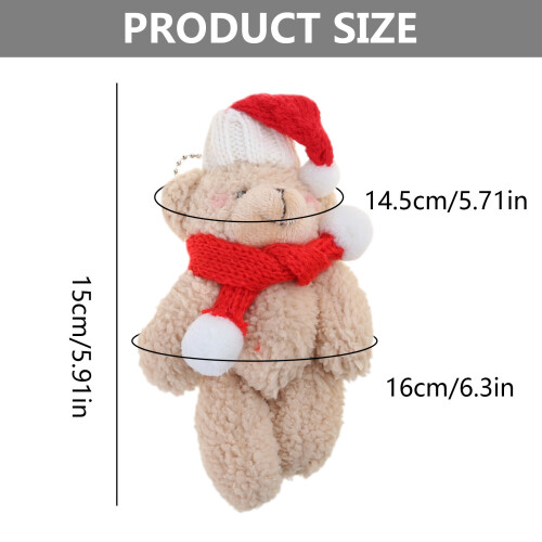Weihnachtsbär-Stoffornament, stilvolle 1