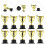 20Pcs Mini Plastguld Pokal För Barns Lärandeleksaker 7