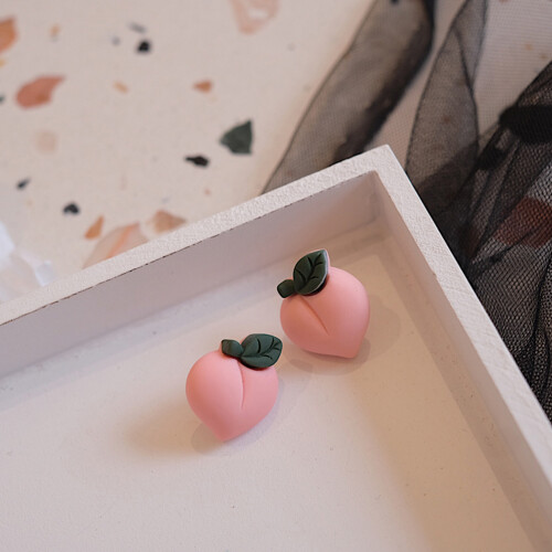 3 Pares De De Pêssego, Com Pingente, Para (Rosa) 2