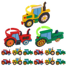 18 Unidades Anéis Infantil Caminhão Fazenda Veículos Plástico