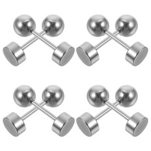 8Pcs Ball Stud Örhängen I Rostfritt För Kvinnor Flickor