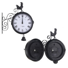 Schwarze Wanduhr Metall Haushalt Uhr Römische Ziffern Silent