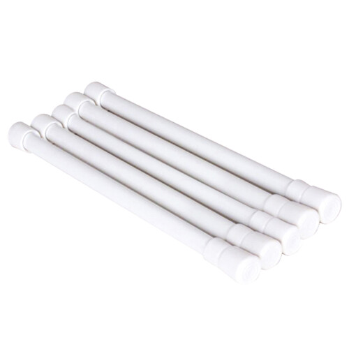 5 Styck Justerbar Duschgardinsstång 30-50 cm Vit