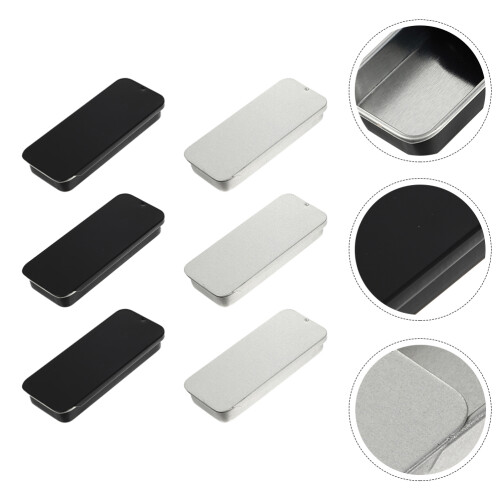 6 Pcs Små Metallaskar Med Trycklock För Och Sötsaker 1