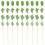 100Pcs Cactus Topper Bamskivor För Snacks Dessert 11