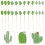 100Pcs Cactus Topper Bamskivor För Snacks Dessert 7