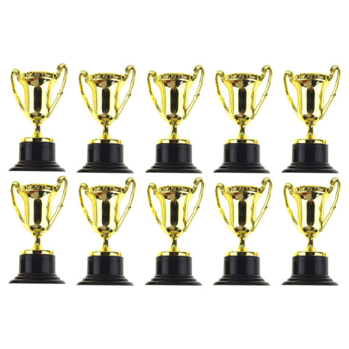 20Pcs Mini Plastikguldskålar Troféer För , - Och Lärmaterial