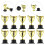 20Pcs Mini Plastikguldskålar Troféer För , - Och Lärmaterial 7