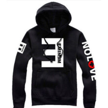 (Black,S)Eminem Lange Mouwen Hoodie Pullover Sportshirt Top Effen Kleur Kleding Mode