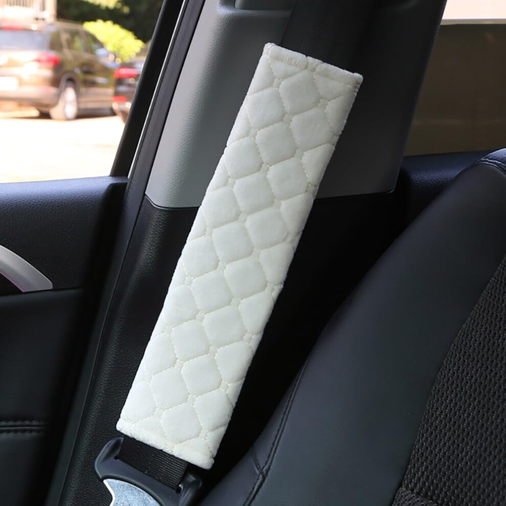 Seat Belt Pads Universal Car Seat Belt Cover Soft Plush Padding For Auto Interiors Shoulder Protection 9105992858149
