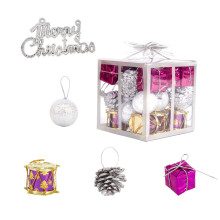 Christmas Balls Hangings Pendants for Christmas-rose red