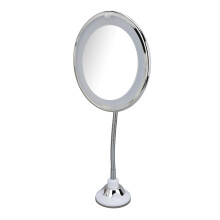 8-Zoll 10-fache Vergrößerung LED Make-up-Spiegel mit Saugpunkt, batteriebetrieben, NEU